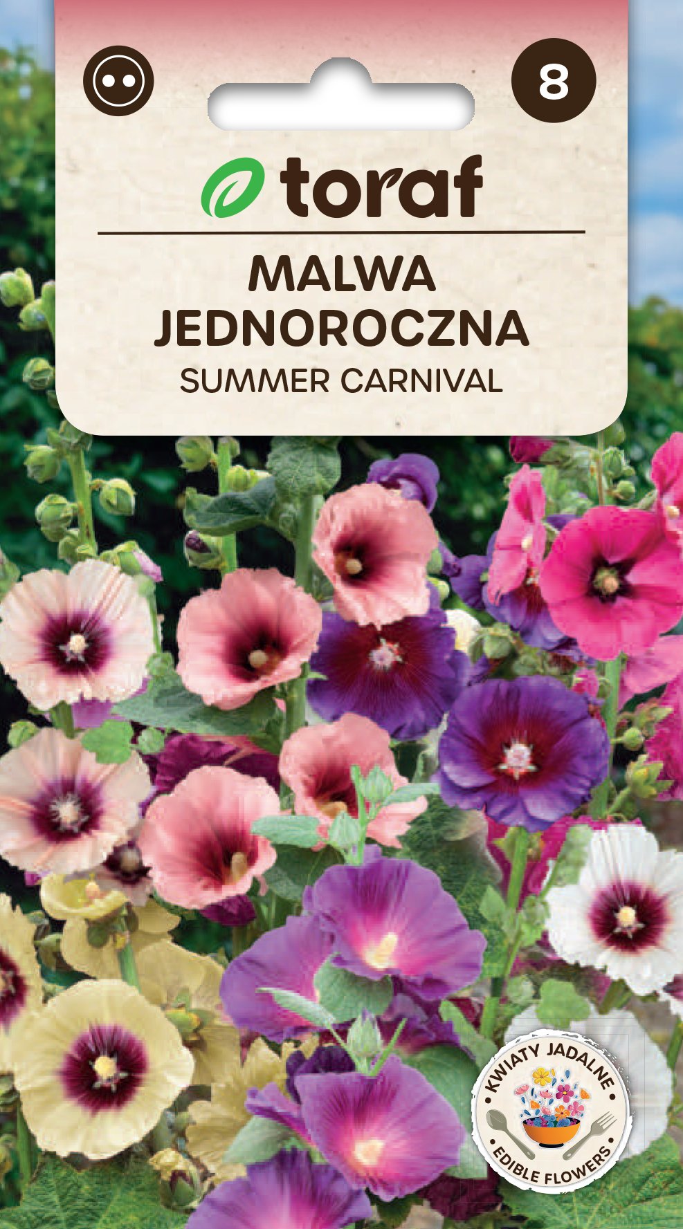 TOPOLOVKA, SLEZOVÁ RŮŽE JEDNOLETÁ SUMMER CARNIVAL /50 SEMEN/
