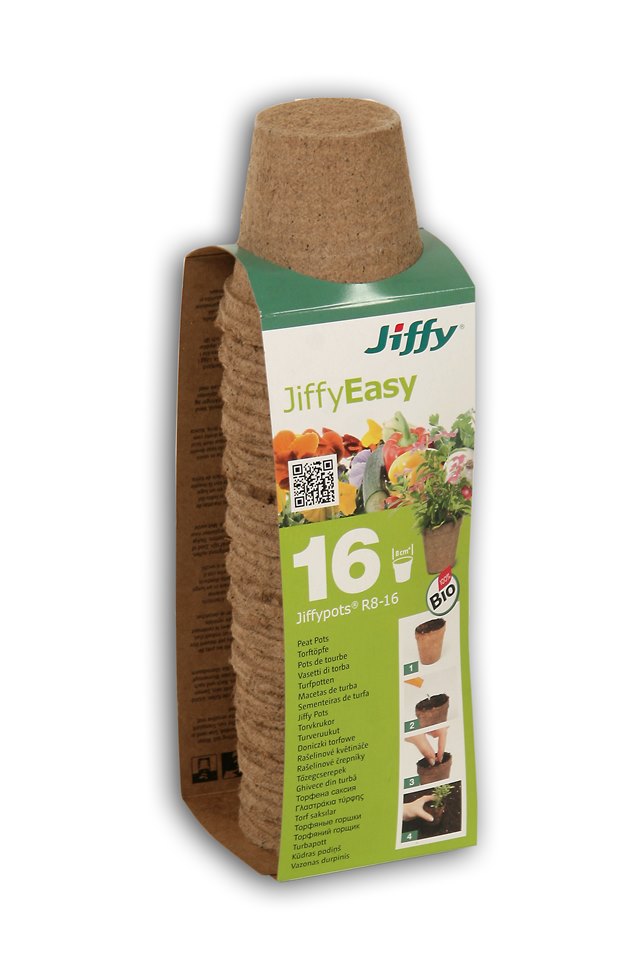 Jiffypot® R8-16, rašelinový květináč  Ø 8 cm /16 KS/