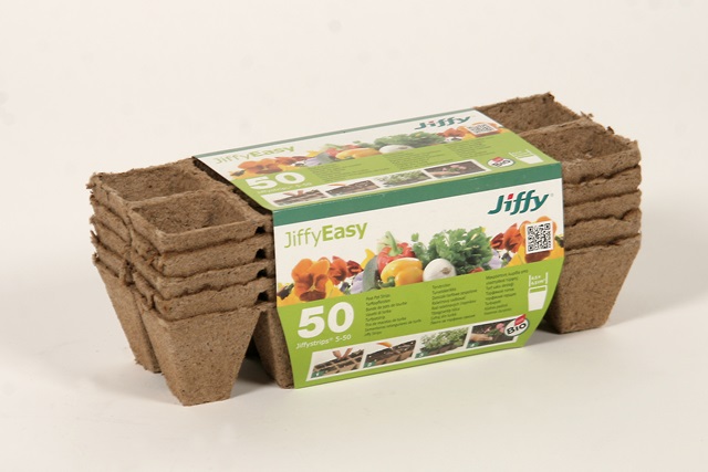 Jiffystrips®5-50,rašelinový sadbovač 10 čtvercových květináčů 4.5 x 4.5cm /5 KS/
