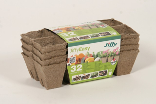 Jiffystrips® 6-32, rašelinový sadbovač 8 čtvercových květináčů 5.5 x 6cm /4 KS/